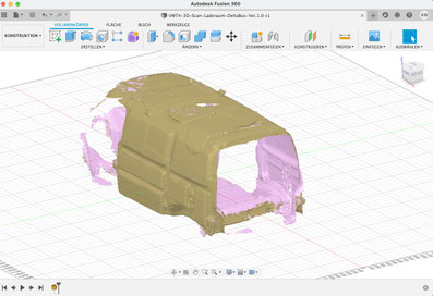 VW T4 3D Model - Scan vom Innenraum