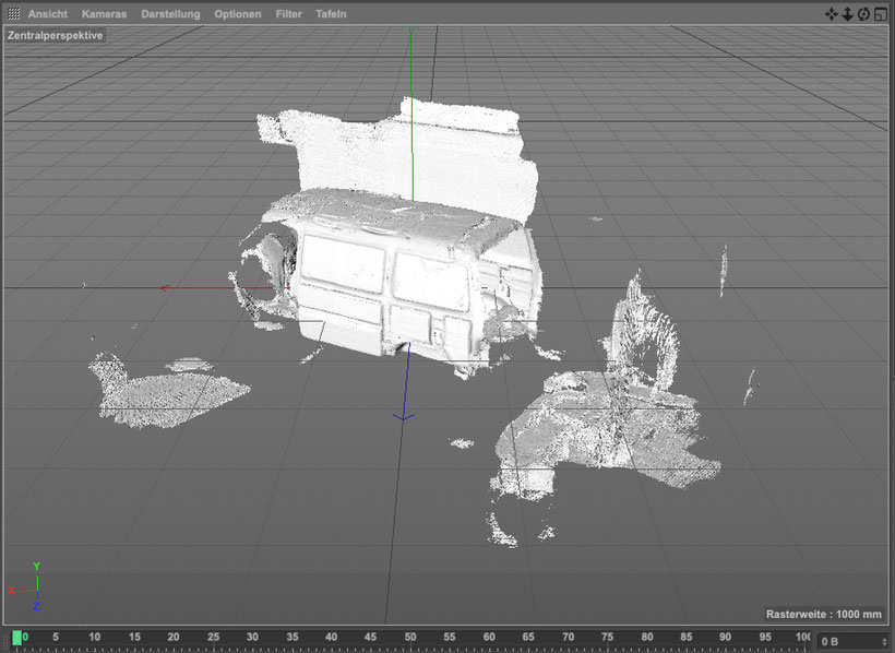 Volkswagen VW T4 3D Modell - Laderaum Scan