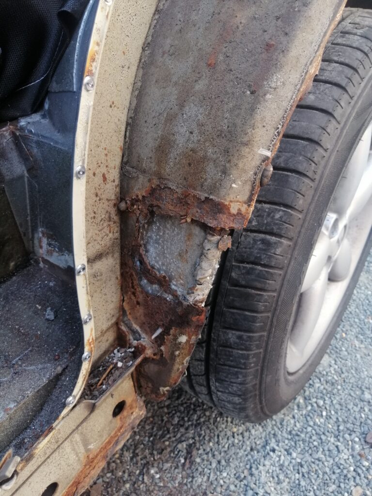 Vw T4 Verstärkungsblech Beifahrerseite Schritt 2