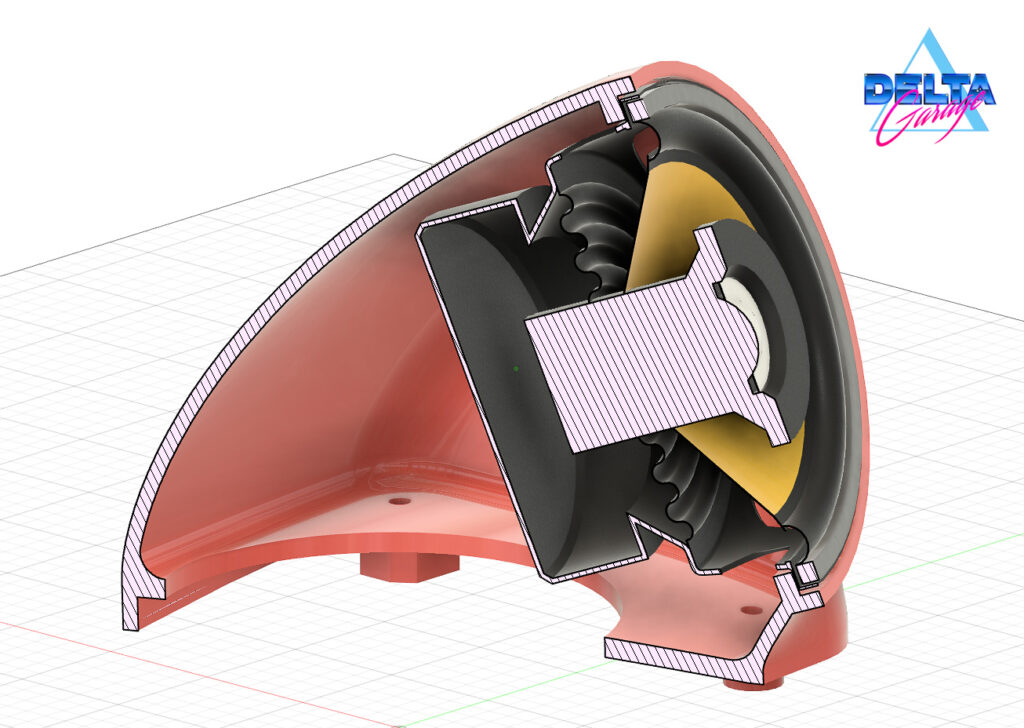Lautsprecheradapter für das harte Armaturenbrett vom VW T4 um einen 100 mm Lautsprecher einzubauen.