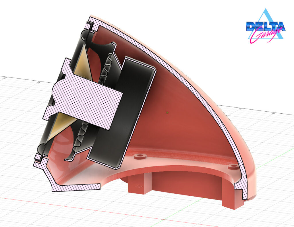 Lautsprecheradapter für das harte Armaturenbrett vom VW T4 um einen 100 mm Lautsprecher einzubauen.