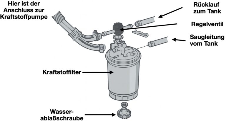 VW T4 Diesel Kraftstofffilter – Wasserabscheidung und Wartung
