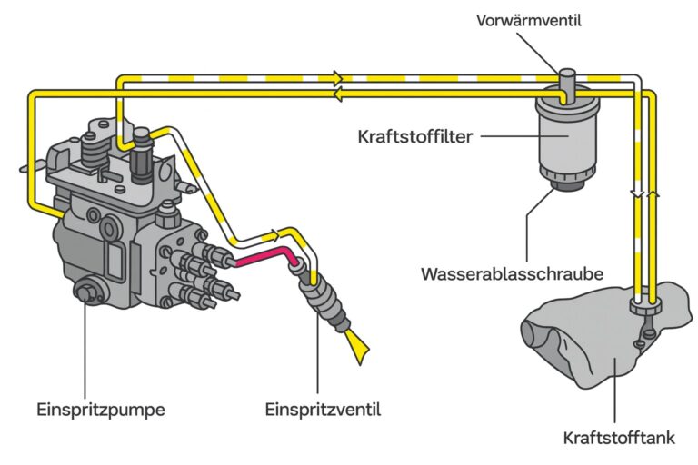 VW T4 - Dieselkraftstoffversorgung mit Vorwärmung