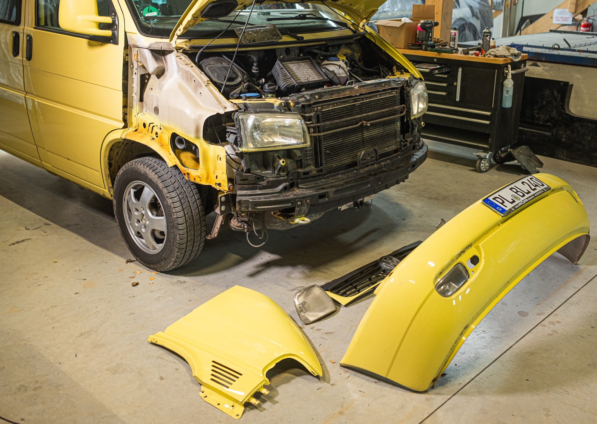 Demontage abgeschlossen VW T4