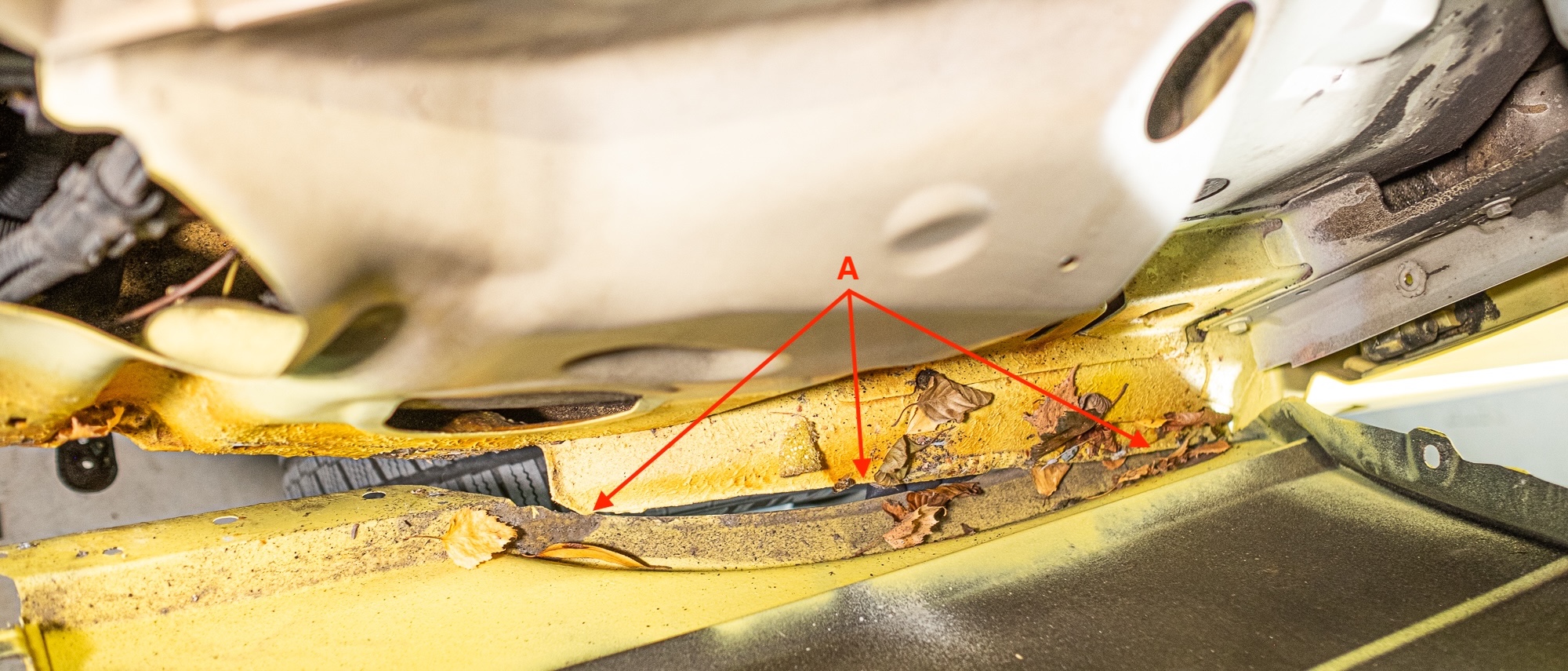 Klebestelle Kotflügel VW T4