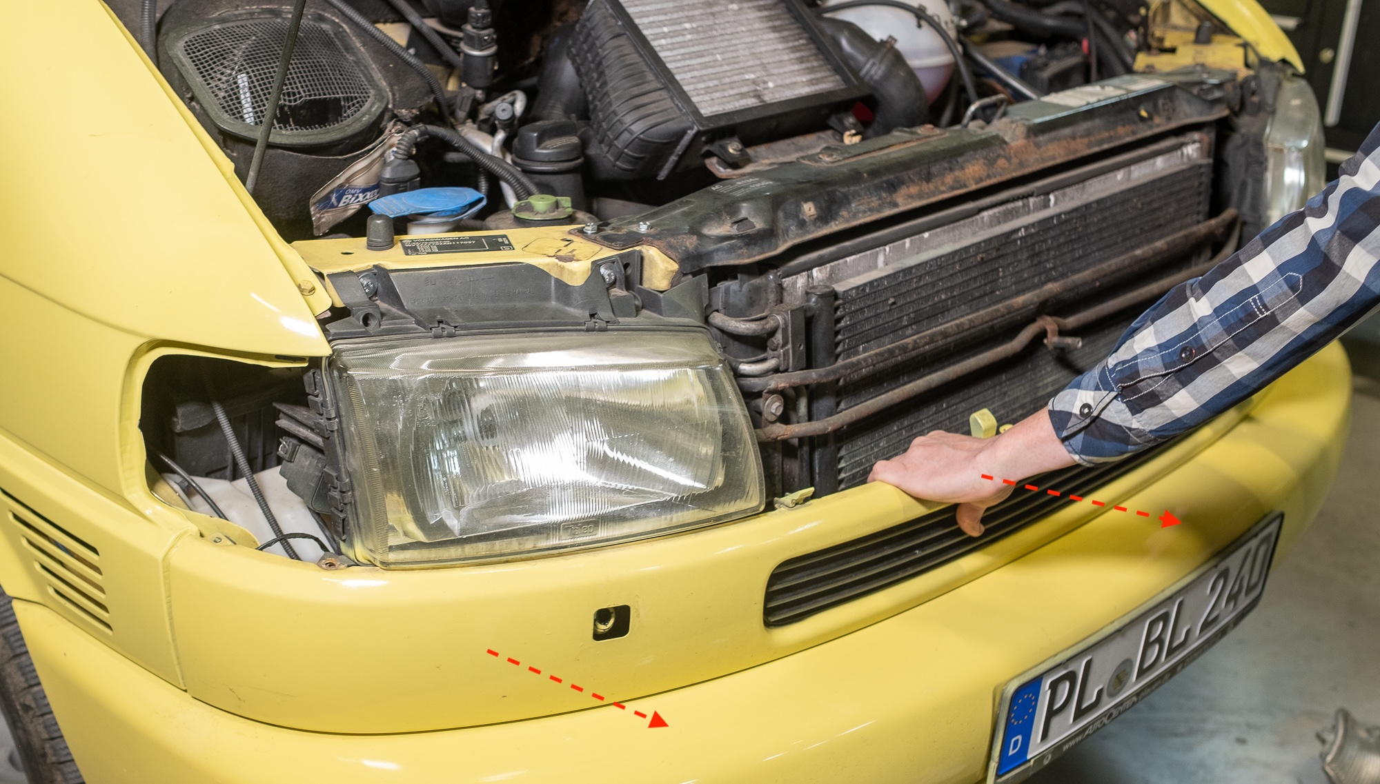 Frontblende demontieren VW T4